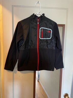 The North Face Men’s Black Jacket with Red Trim